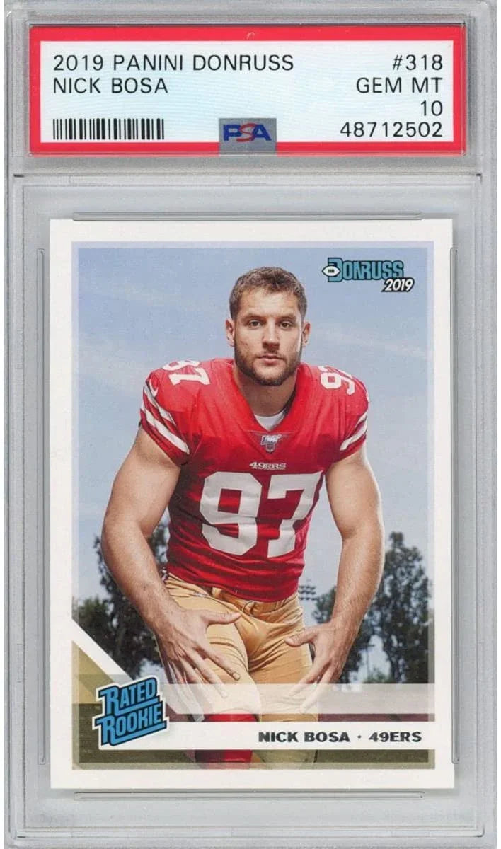 Graded 2019 Panini Donruss Nick Bosa #318 Rookie RC Football Card PSA 10 Gem Mint