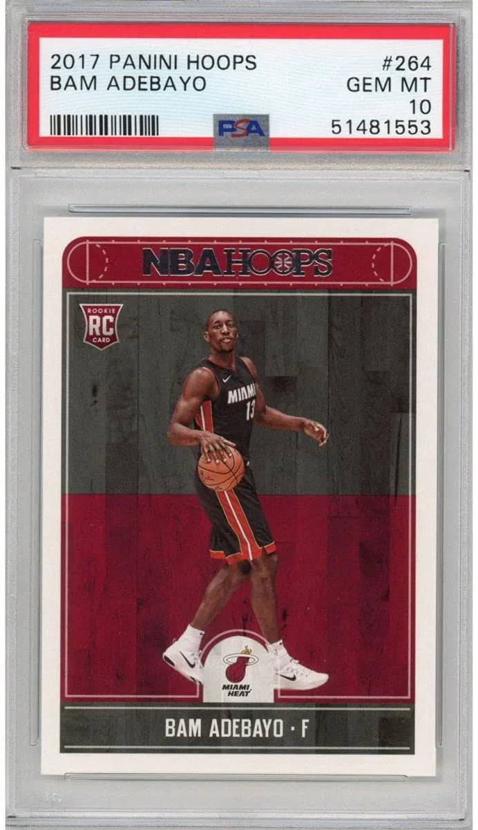 Graded 2017-18 Panini Hoops Bam Adebayo #264 Rookie RC Basketball Card PSA 10 Gem Mint