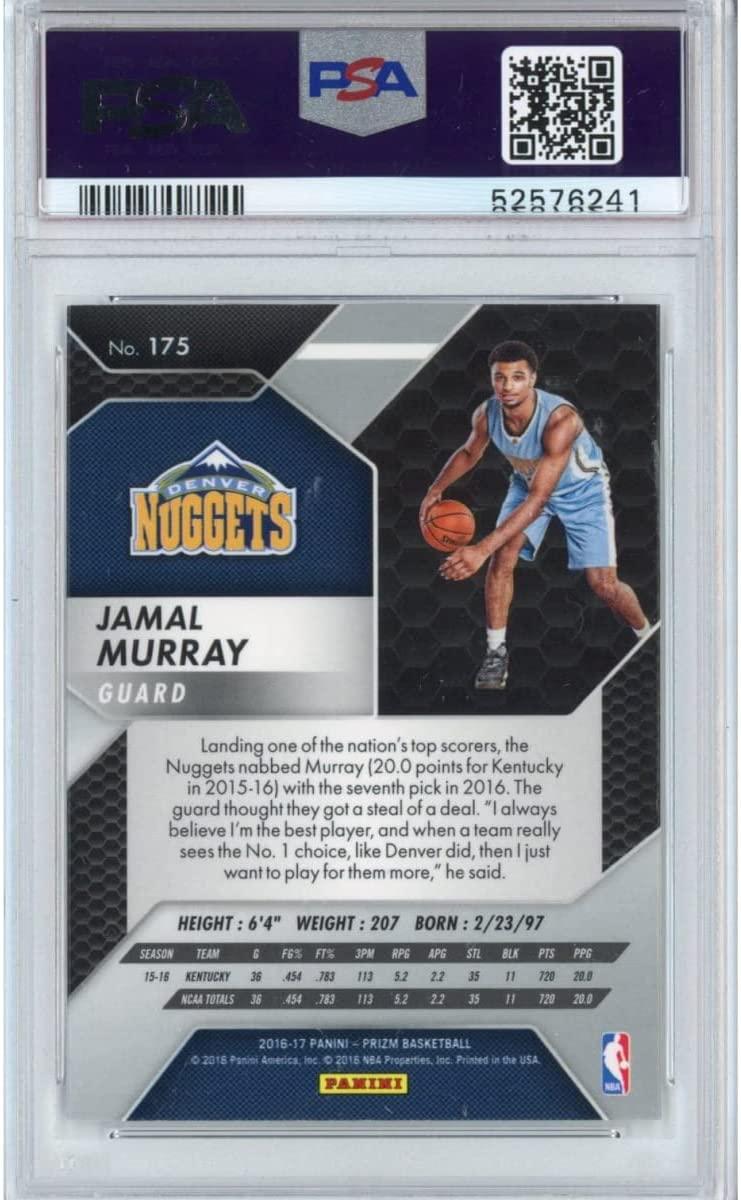 Graded 2016-17 Panini Prizm Jamal Murray #175 Rookie RC Basketball Card PSA 10 Gem Mint