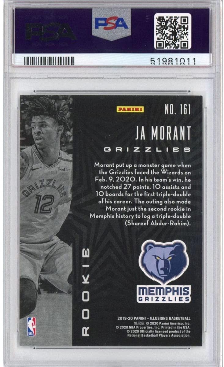 Graded 2019-20 Panini Illusions Ja Morant #161 Rookie RC Basketball Card PSA 10 Gem Mint