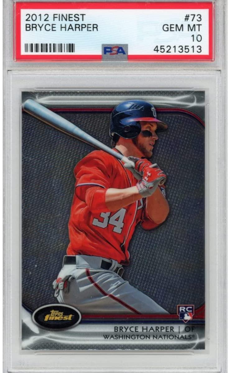 Graded 2012 Topps Finest Bryce Harper #73 Rookie RC Baseball Card PSA 10 Gem Mint