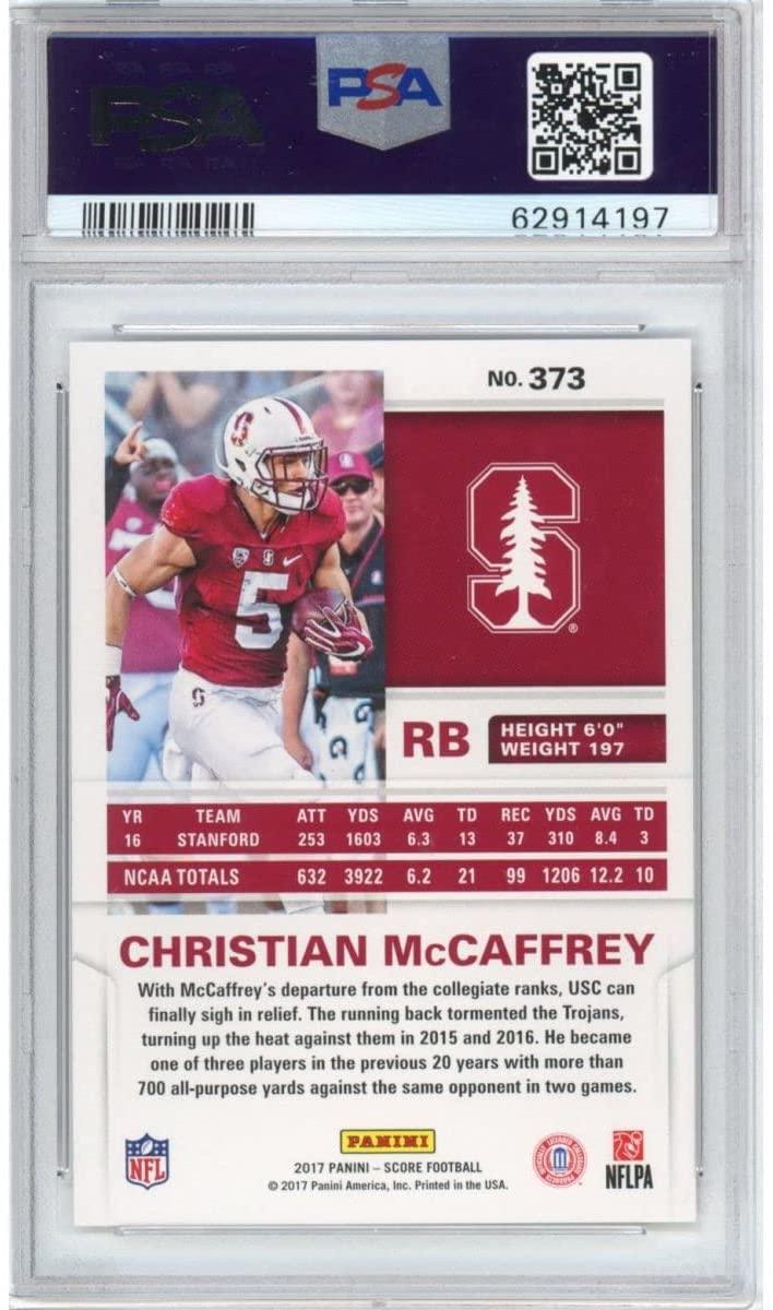 Graded 2017 Panini Score Christian McCaffrey #373 Rookie RC Football Card PSA 10 Gem Mint