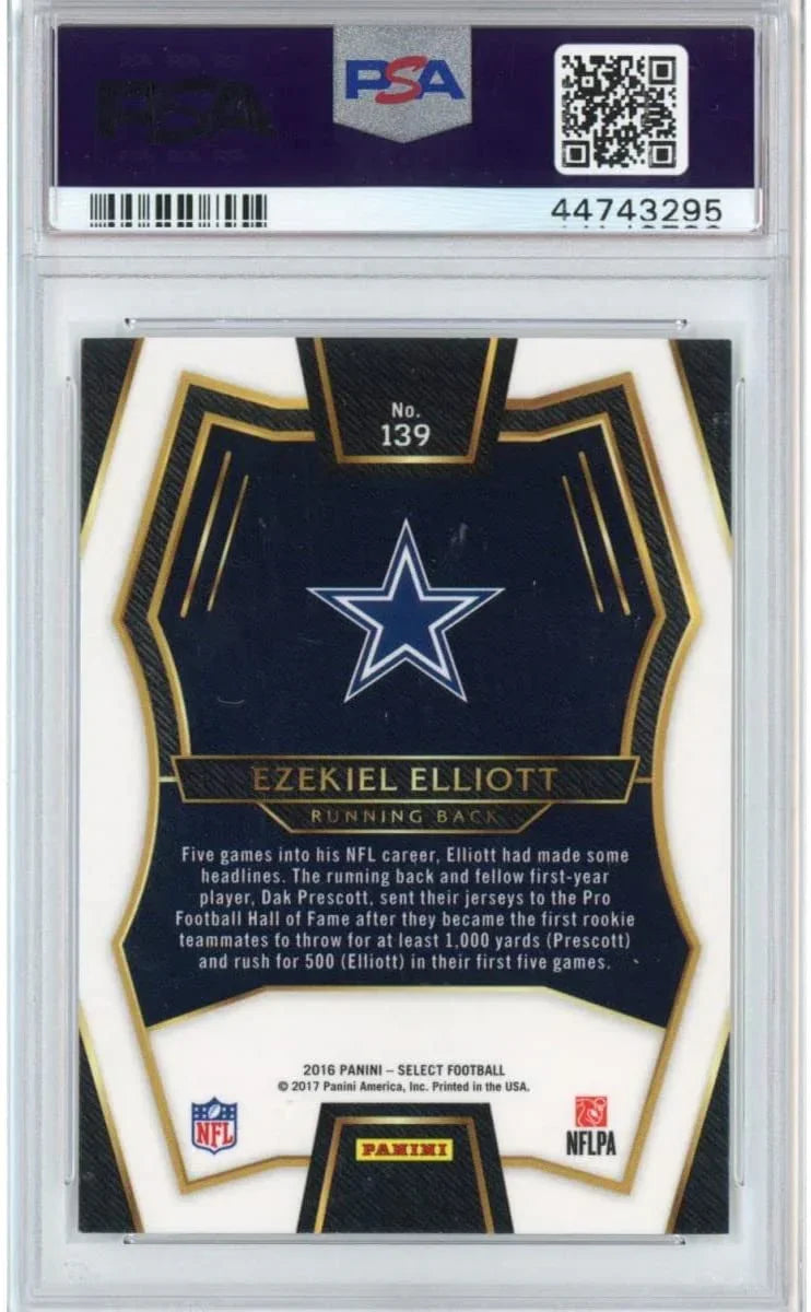 Graded 2016 Panini Select Ezekiel Elliott #139 Rookie RC Football Card PSA 10 Gem Mint