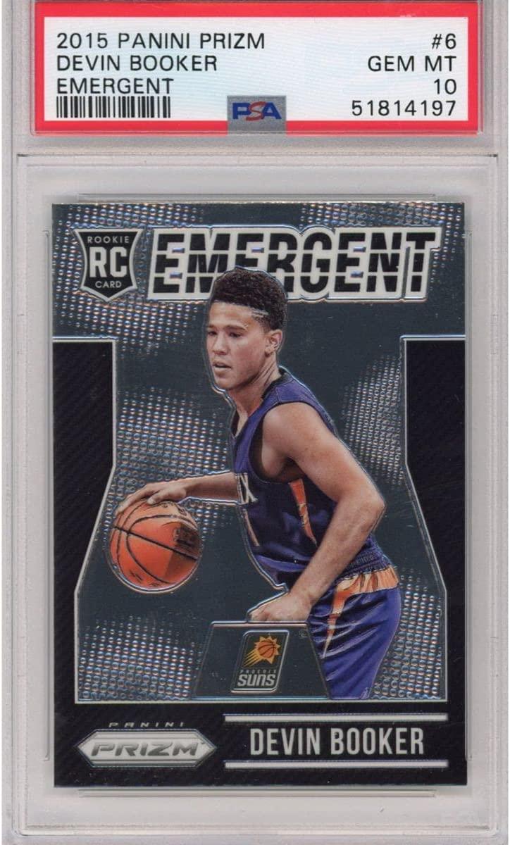 Graded 2015-16 Panini Prizm Devin Booker #6 Emergent Rookie RC Basketball Card PSA 10 Gem Mint