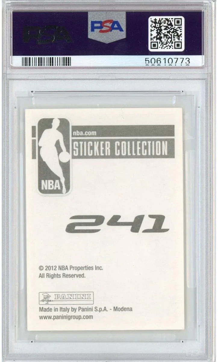 Graded 2012-13 Panini Stickers Anthony Davis #241 Rookie RC Basketball Card PSA 10 Gem Mint
