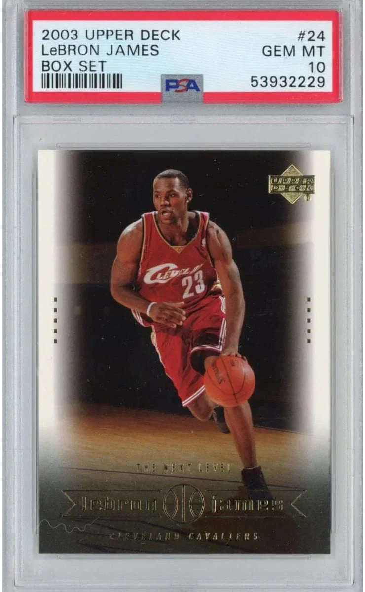 Graded 2003-04 Upper Deck LeBron James #24 Box Set Rookie RC Basketball Card PSA 10 Gem Mint
