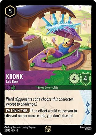 Kronk - Laid Back (20) - Disney Lorcana Promo Cards Cold Foil
