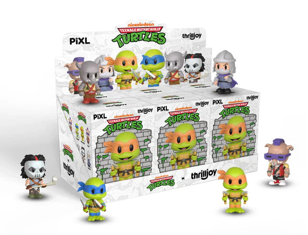 [Thrilljoy] Teenage Mutant Ninja Turtles TMNT PIXL Blind Box Vinyl (Chance at LE300 Hyper-Rare Chase redeemable for a special 12" MEGA PIX!)