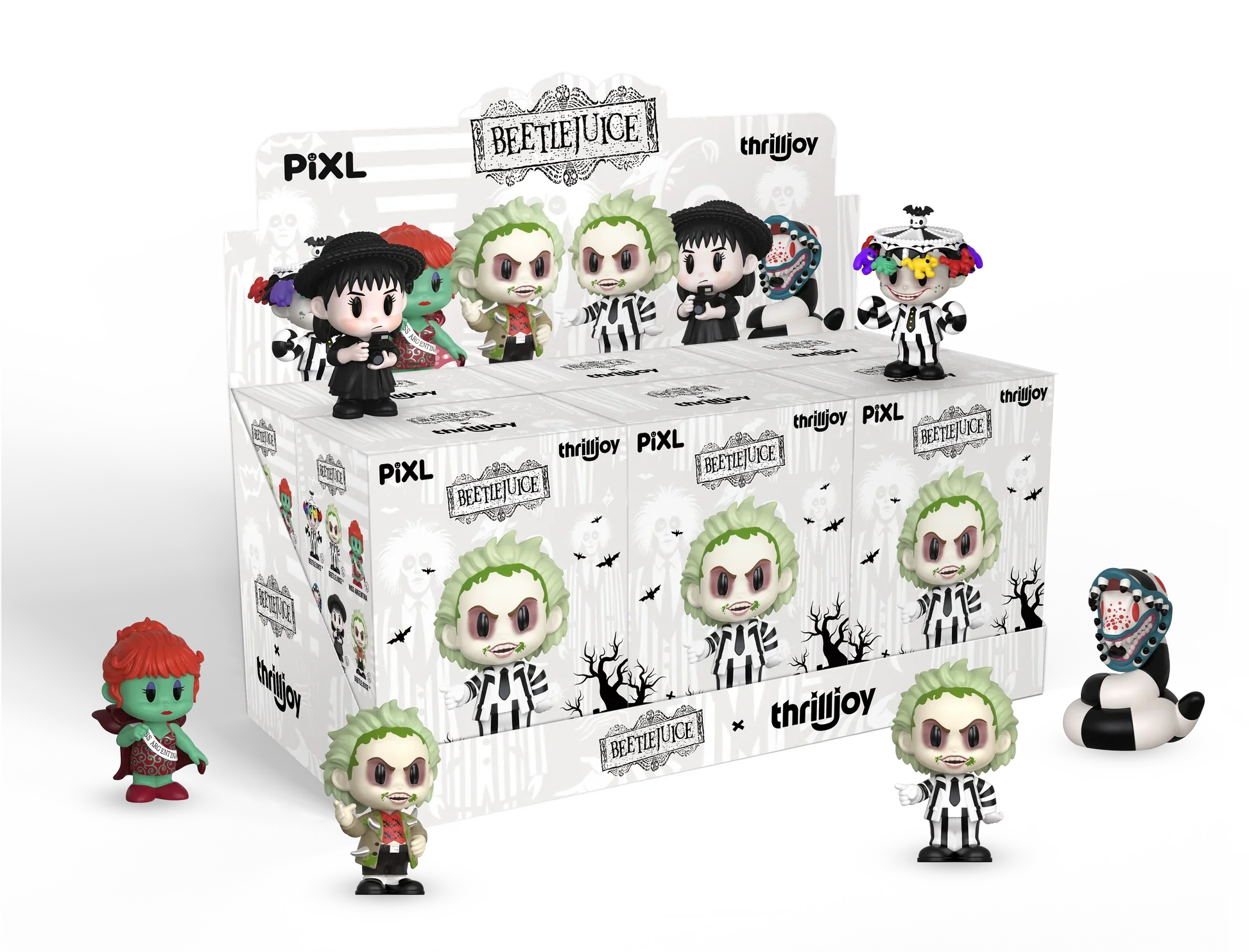 [Thrilljoy] Beetlejuice PIXL Blind Box Vinyl (Chance at 1 of 300 hyper-rare “chase” pieces will be redeemable for a special 12” MEGA PIX!)