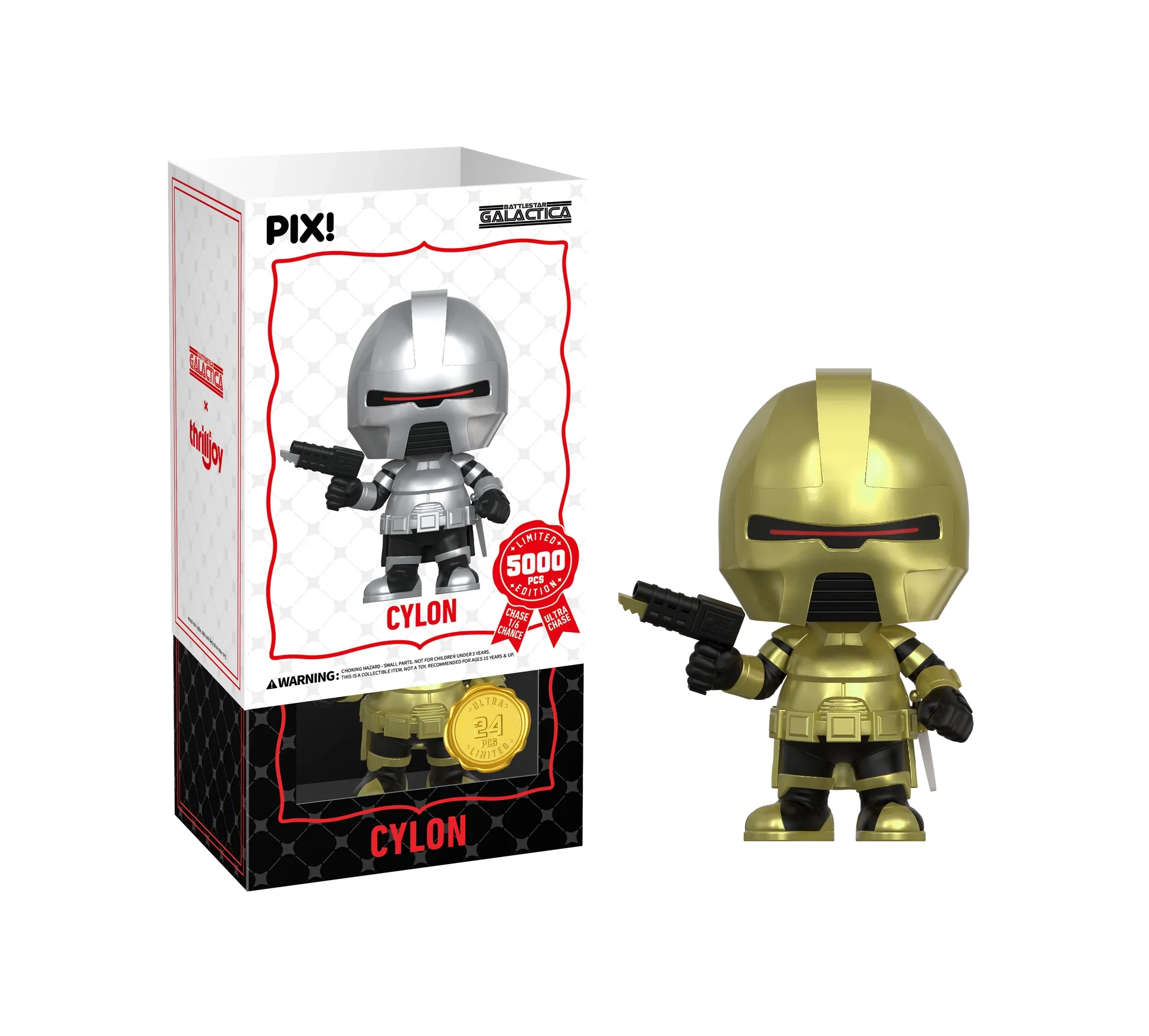 [Thrilljoy] Battlestar Galactica - Cylon LE5000 PIX Vinyl Figure (1 in 6 Chance at Chase)