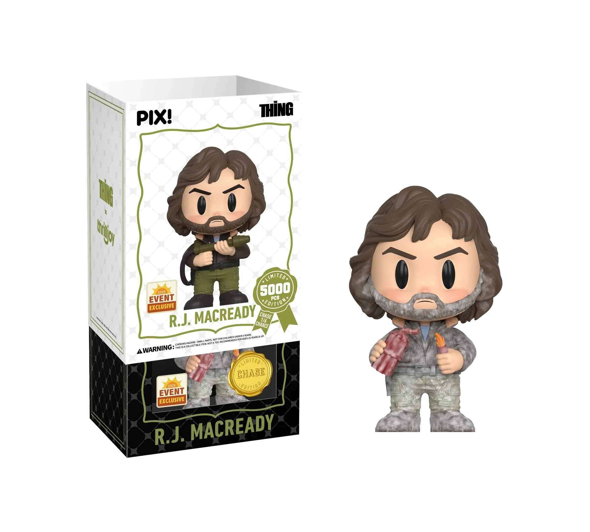 [Thrilljoy] [EXCLUSIVE] The Thing - R.J. MacReady LE5000 PIX Vinyl Figure (1 in 6 Chance at Chase)