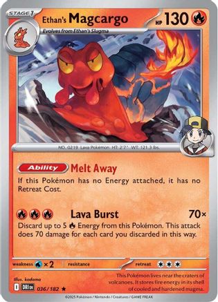 Ethan's Magcargo 036 - SV10 Destined Rivals Holofoil