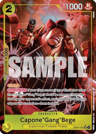 Capone"Gang"Bege (101) (Alternate Art) (OP11-101) - A Fist of Divine Speed Foil
