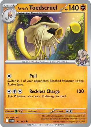 Arven's Toedscruel 110 - SV10 Destined Rivals Reverse Holofoil
