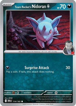 Team Rocket's Nidoran F 114 - SV10 Destined Rivals