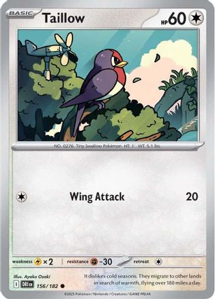 Taillow 156 - SV10 Destined Rivals Reverse Holofoil