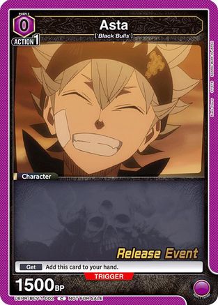 Asta (002) (UEPR/BCV-1-002) - UE08BT Black Clover Release Event Cards
