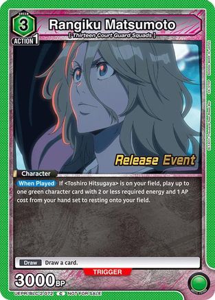 Rangiku Matsumoto (UEPR/BLC-2-072) - UEX01BT BLEACH ThousandYear Blood War Vol2 Release Event Cards