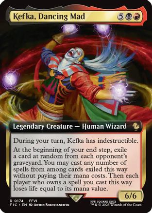 Kefka, Dancing Mad (Extended Art) (FIC-174) - Commander: FINAL FANTASY