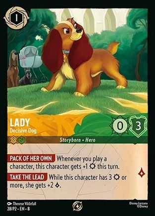 Lady - Decisive Dog (28) - Disney Lorcana Promo Cards Cold Foil