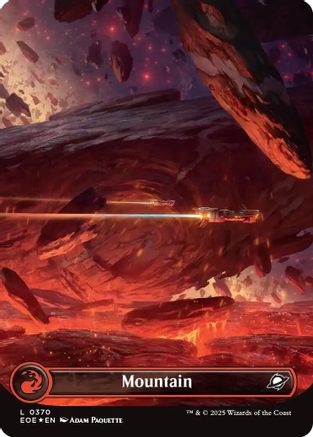 Mountain (0370) (Borderless) (Galaxy Foil) (EOE-370) - Edge of Eternities Foil
