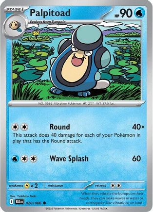 Palpitoad 020/086 - SV Black Bolt Reverse Holofoil