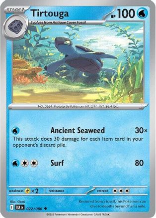 Tirtouga 022/086 - SV Black Bolt Reverse Holofoil