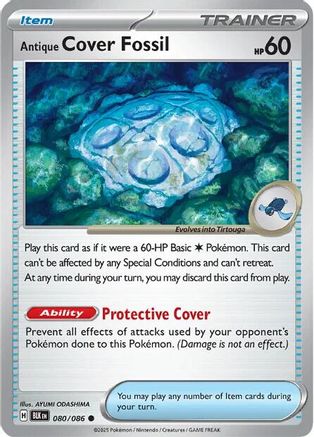 Antique Cover Fossil 080 - SV Black Bolt Reverse Holofoil
