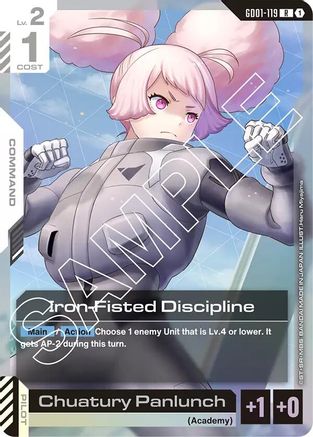 Iron-Fisted Discipline (GD01-119) - Newtype Rising Holofoil