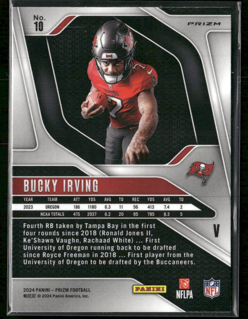 2024 Panini Prizm Rookie Variations No Huddle Prizm Bucky Irving #10