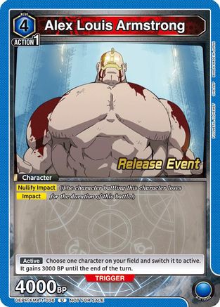 Alex Louis Armstrong (036) (UEPR/FMA-1-036) - UE09BT FULLMETAL ALCHEMIST Release Event Cards