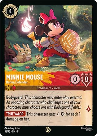 Minnie Mouse - Daring Defender (35) - Disney Lorcana Promo Cards Cold Foil