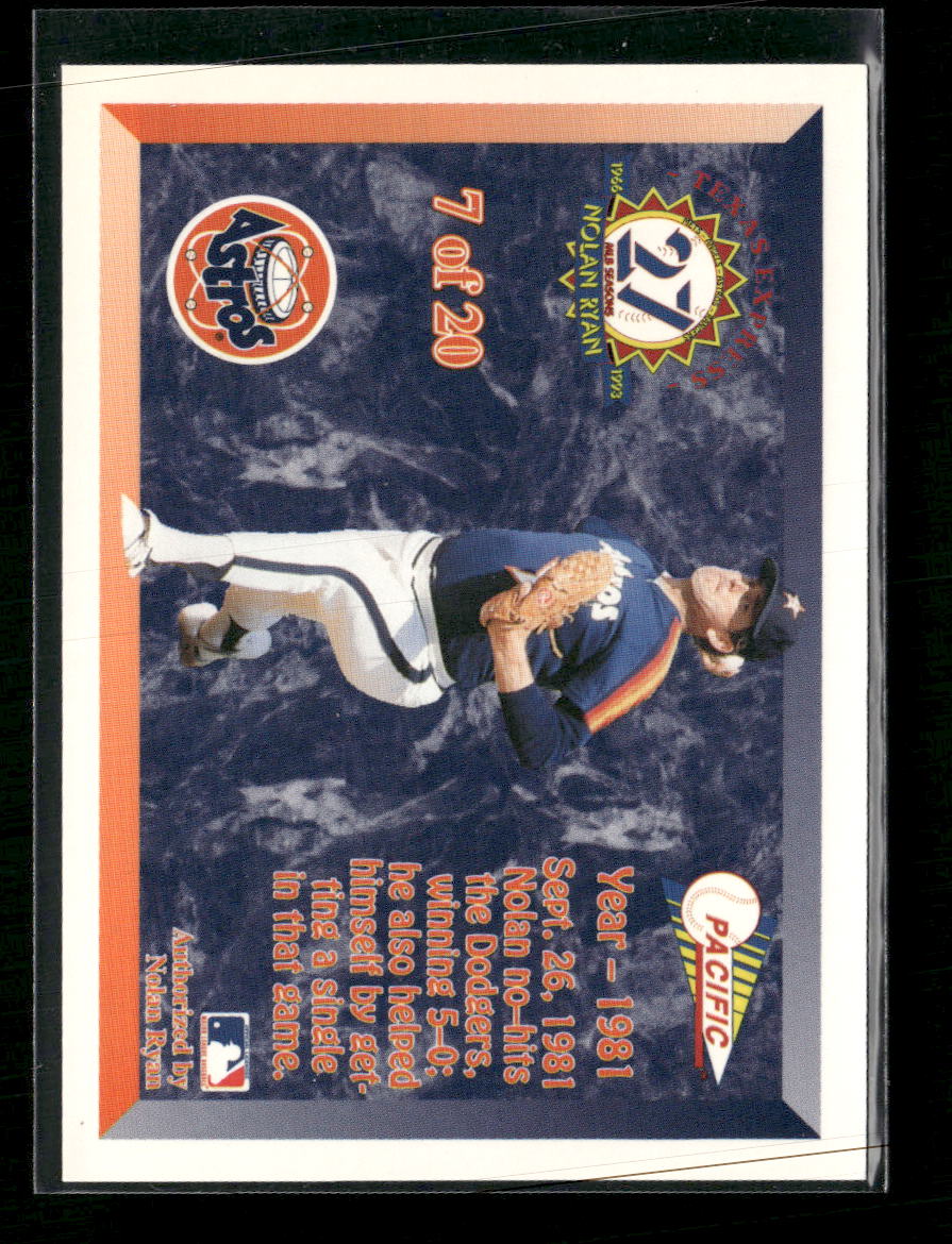 1993 Pacific Texas Express Prisms Nolan Ryan #7