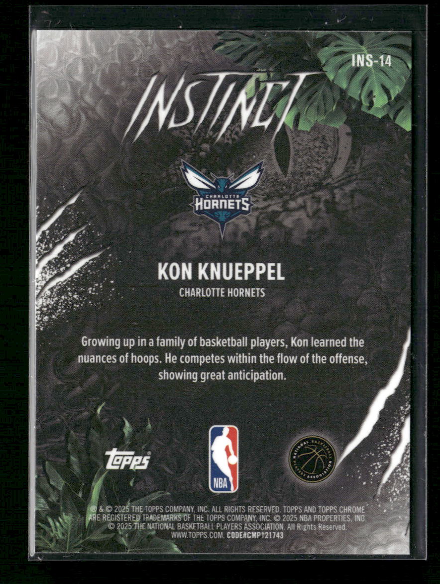 2025-26 Topps Chrome Instinct Kon Knueppel # INS-14