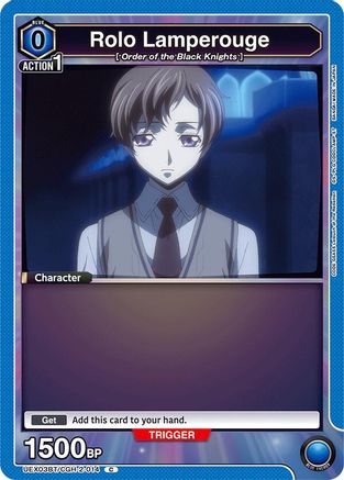 Rolo Lamperouge (014) (Box Topper Foil) (UEX03BT/CGH-2-014) - UEX03BT CODE GEASS Lelouch of the Rebellion Vol2 Foil