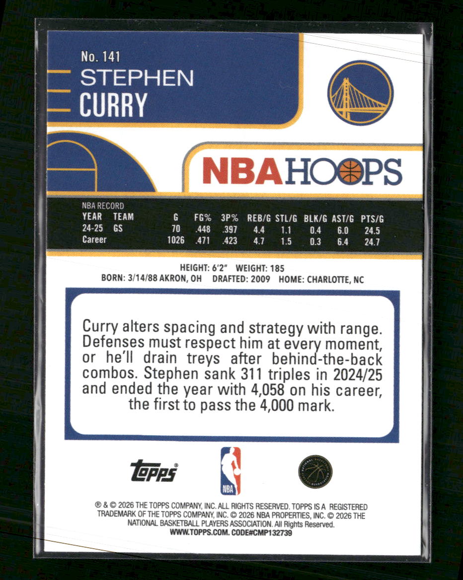 2025-26 Hoops Light Burst Stephen Curry #141