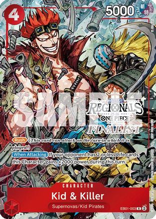 Kid & Killer (Online Regional Finalist Card Set 2025 Vol.2) (EB01-003) - One Piece Promotion Cards Foil