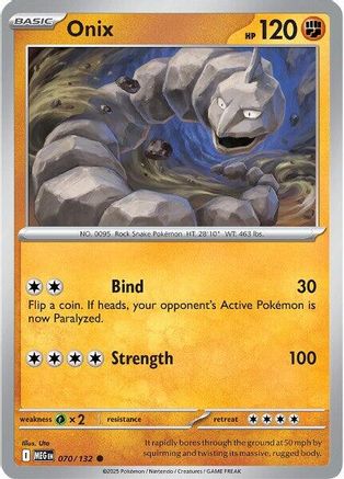 Onix 070 - ME01 Mega Evolution Reverse Holofoil