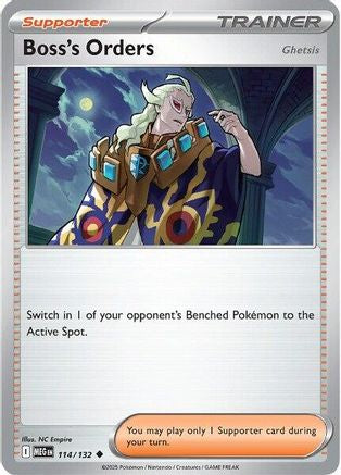 Boss's Orders [Ghetsis] 114 - ME01 Mega Evolution Reverse Holofoil