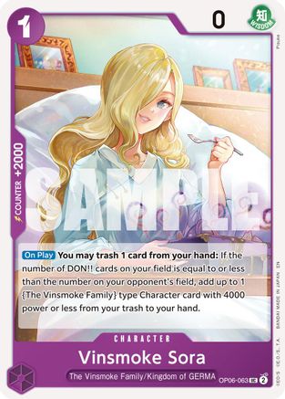 Vinsmoke Sora (Reprint) (OP06-063) - Premium Booster -The Best- Vol. 2