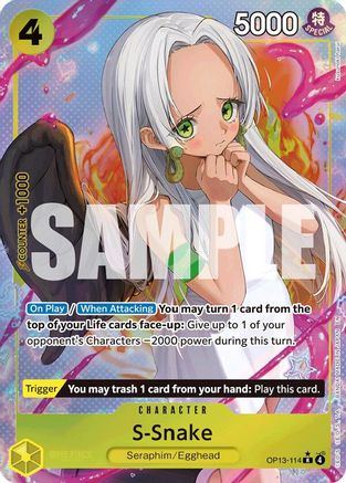 S-Snake (Alternate Art) (OP13-114) - Carrying On His Will Foil