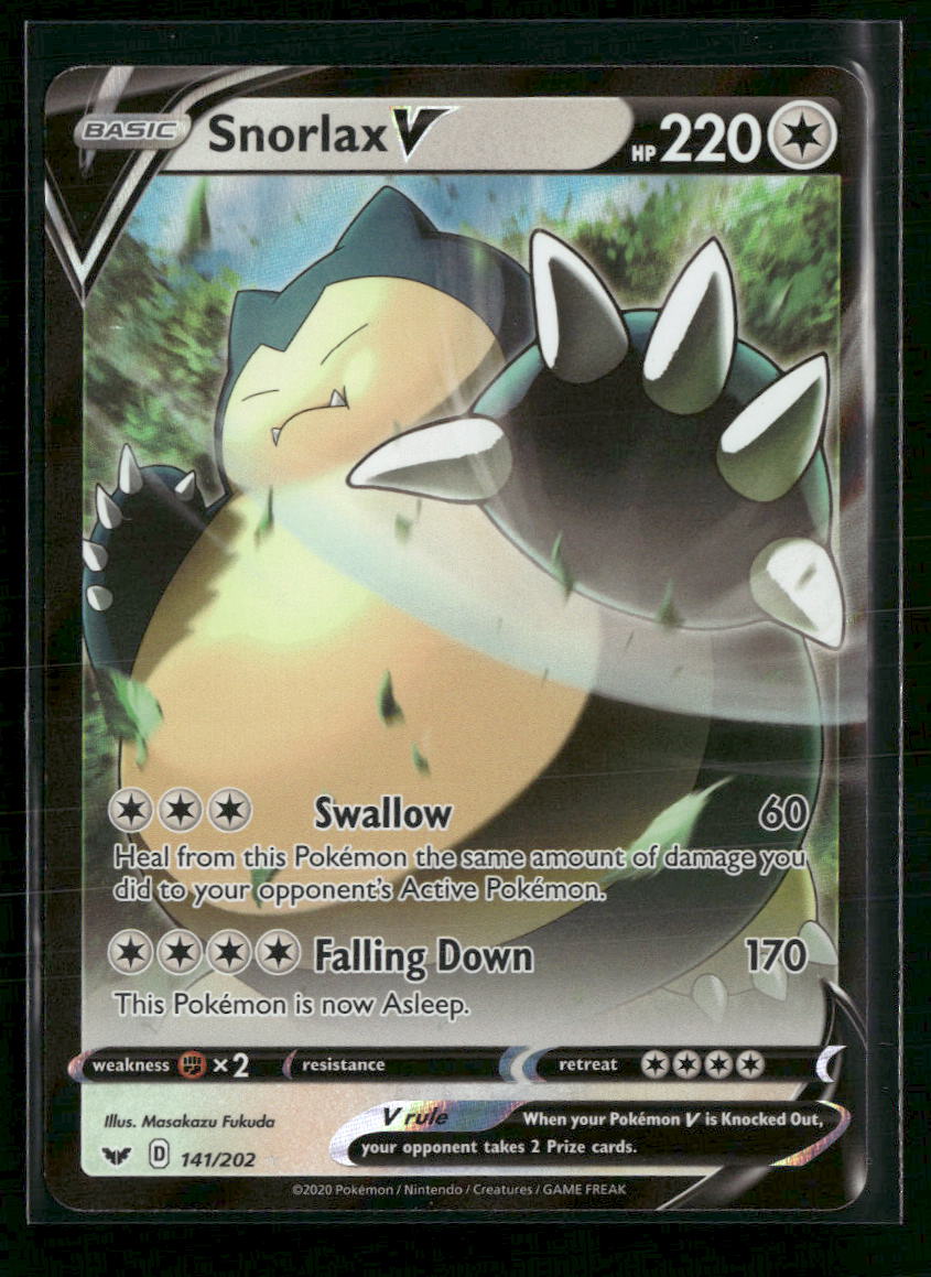 SWSH01: Sword & Shield Base Set Snorlax V #141/202