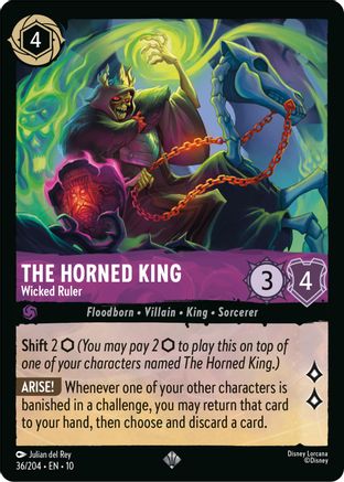 The Horned King - Wicked Ruler (36/204) - Whispers in the Well Cold Foil