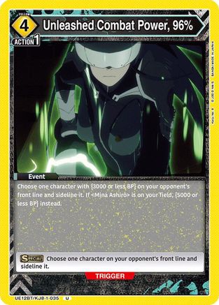 Unleashed Combat Power, 96% (UE12BT/KJ8-1-035) - UE12BT Kaiju No 8