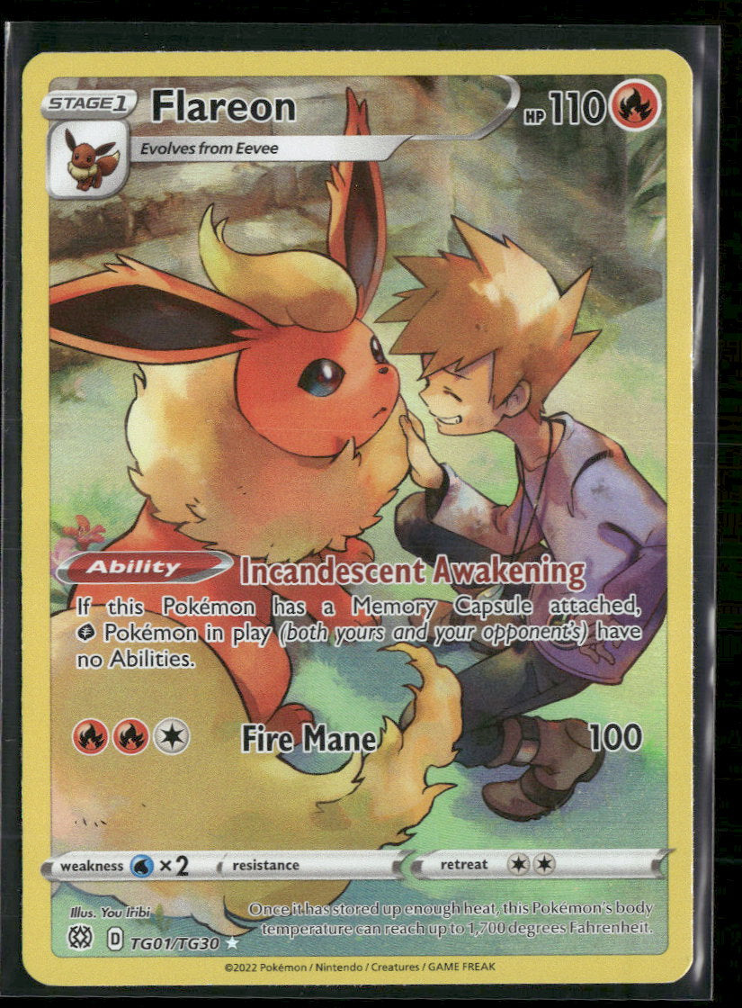 SWSH09: Brilliant Stars Trainer Gallery Flareon #TG01/TG30
