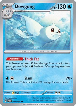 Dewgong 022/094 - ME02 Phantasmal Flames Reverse Holofoil