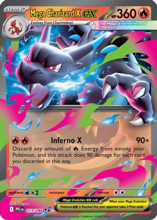 Mega Charizard X ex 013/094 - ME02 Phantasmal Flames Holofoil