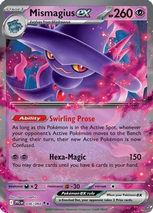 Mismagius ex 036/094 - ME02 Phantasmal Flames Holofoil