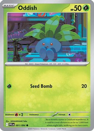 Oddish 001 - ME02 Phantasmal Flames Reverse Holofoil