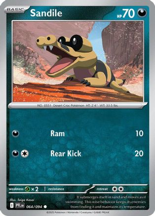 Sandile 064 - ME02 Phantasmal Flames Reverse Holofoil